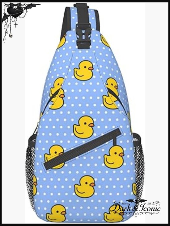 Duck Print Sling Bag Casual Crossbody Backpack Adjustable Strap Lightweight main image 6